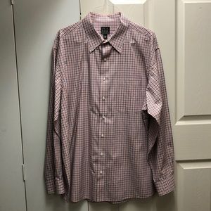 Jos A. Bank Plaid Button Down Collar Shirt